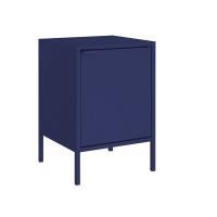 Manhattan Comfort 8GMC4 Smart Metal Accent End Table in Blue